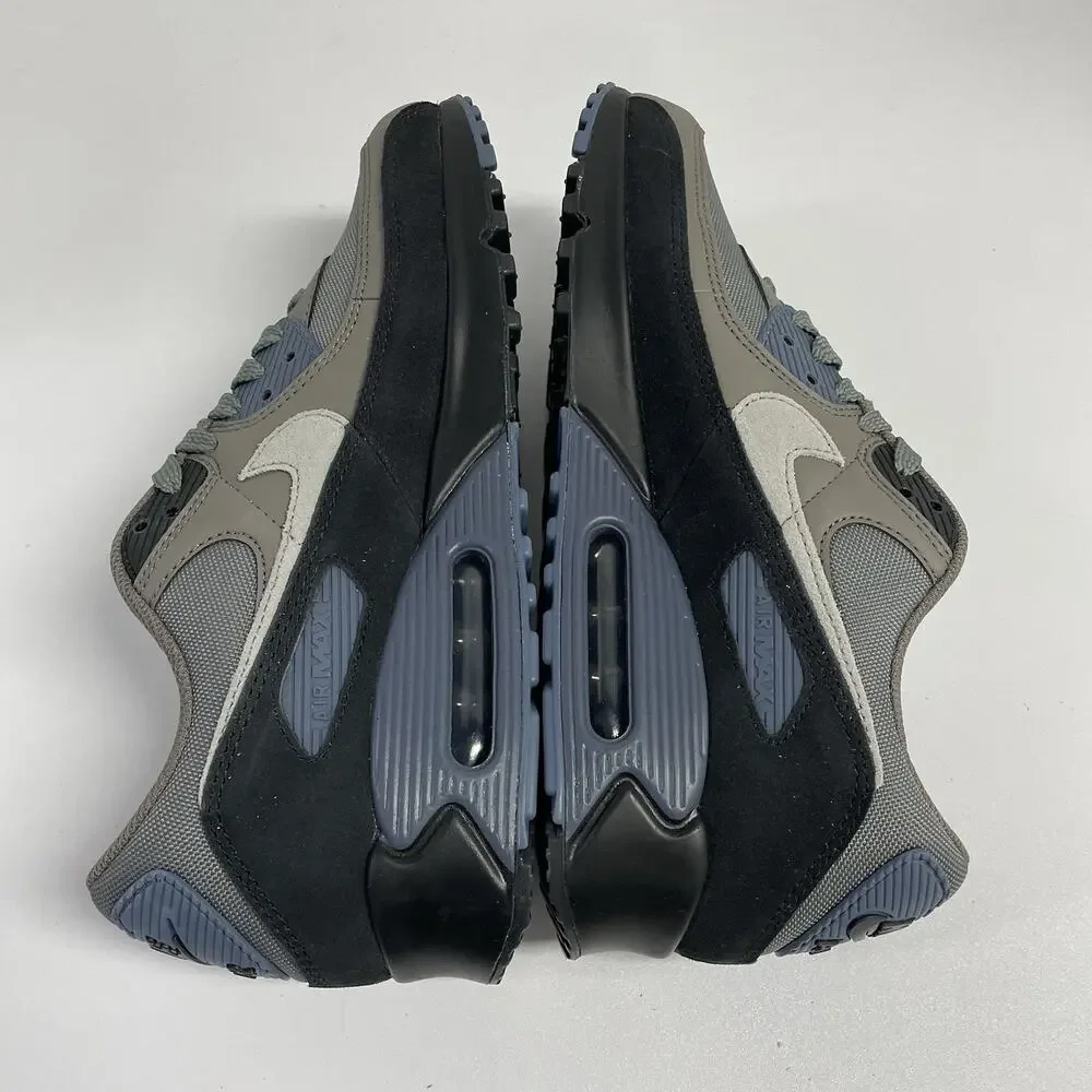 Nike Air Max 90 Smoke Grey Diffused IB6392 001 Size 9.5 Blue Black Mesh Low Top